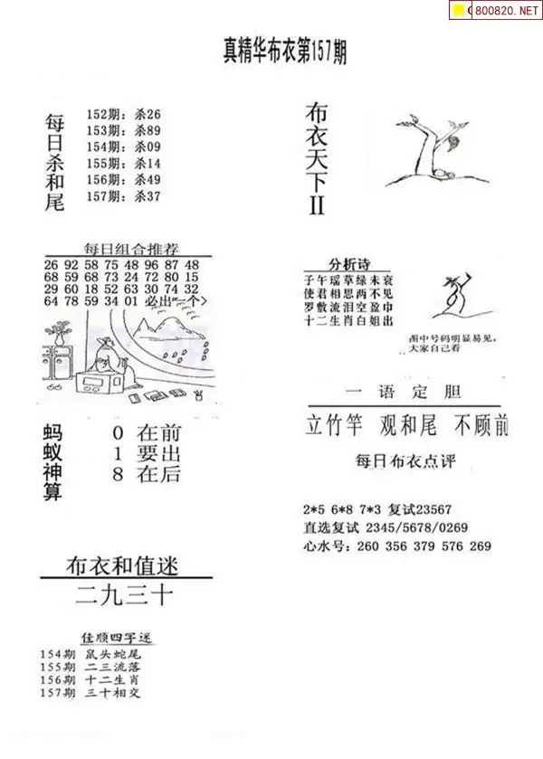 25157期: 福彩3D全套图版参考