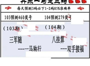 26104期: 福彩3D丹东全图分析