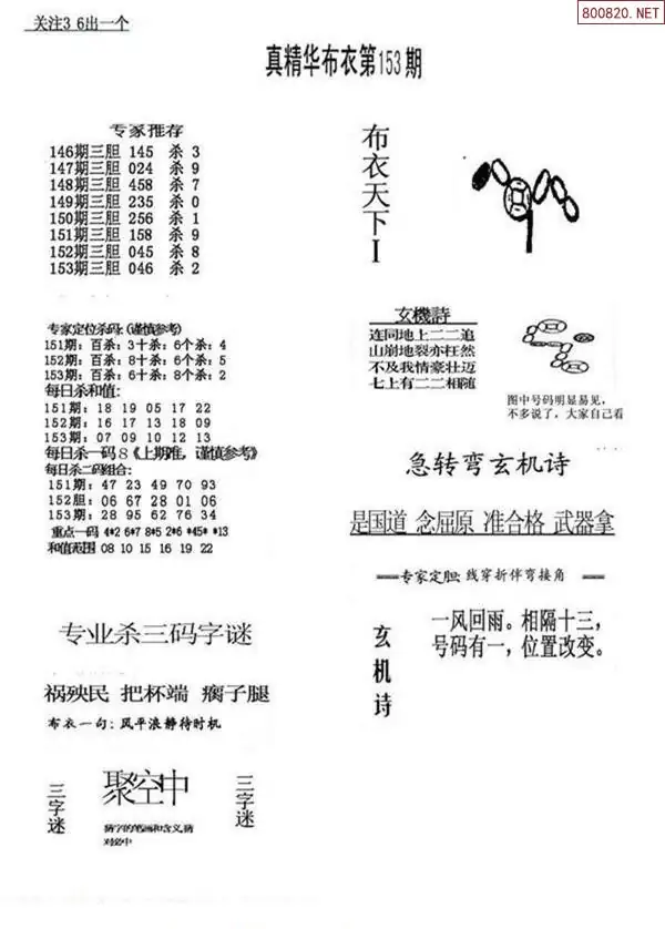 25153期: 福彩3D全套图版参考