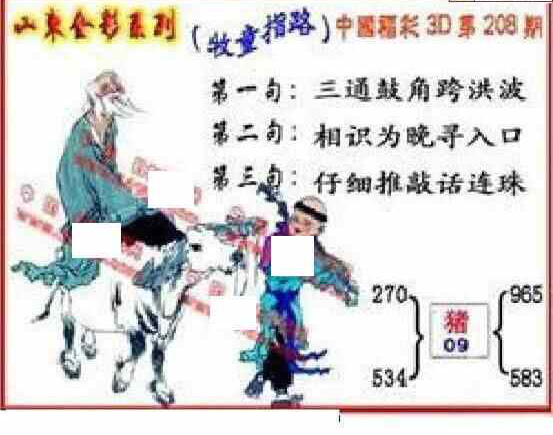 24208期: 福彩3D丹东全图分析