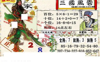 25345期: 福彩3D丹东全图分析