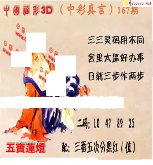 25167期: 福彩3D丹东全图分析