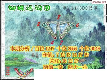 26015期: 3D蝴蝶世家蝴蝶彩图