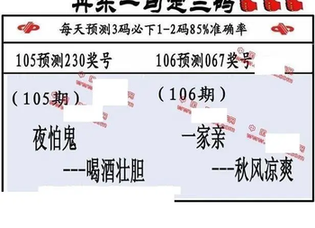 26106期: 福彩3D丹东全图分析