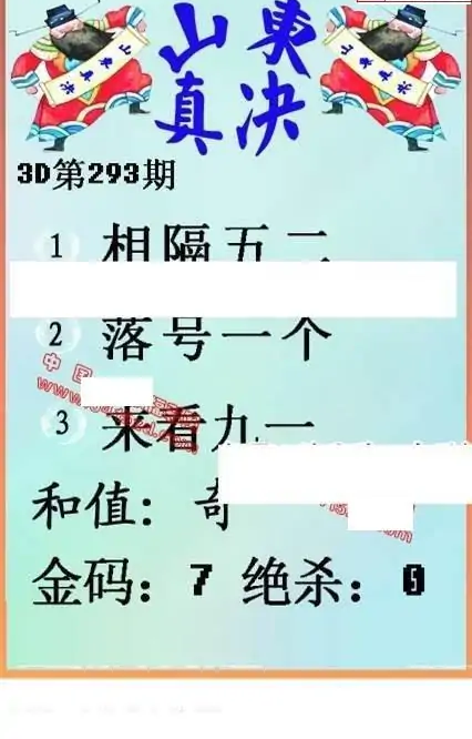 25293期: 福彩3D丹东全图分析