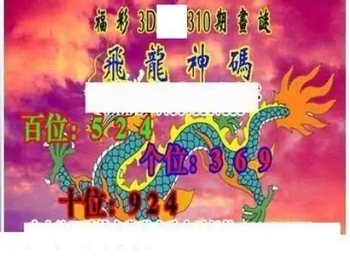 25310期: 三毛3D精品图谜