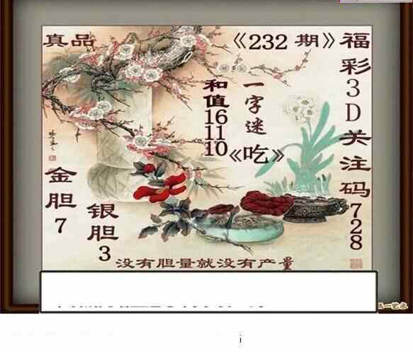 24232期: 白老3D杀码图版