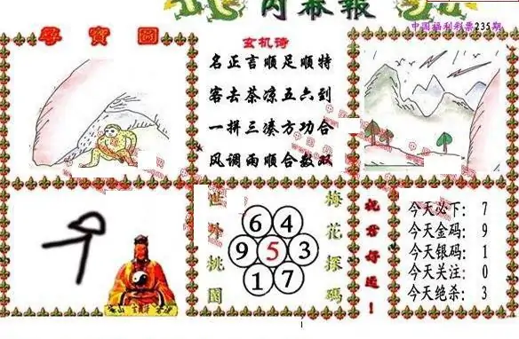 25235期: 福彩3D丹东全图分析