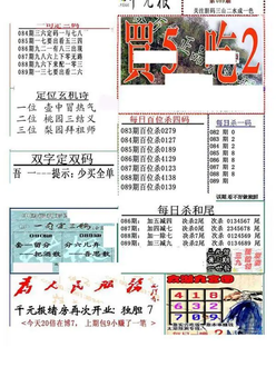 26089期: 福彩3D全套图版参考