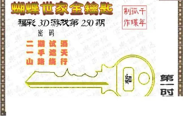 25250期: 3D蝴蝶世家蝴蝶彩图