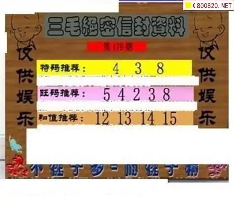 25179期: 三毛3D精品图谜