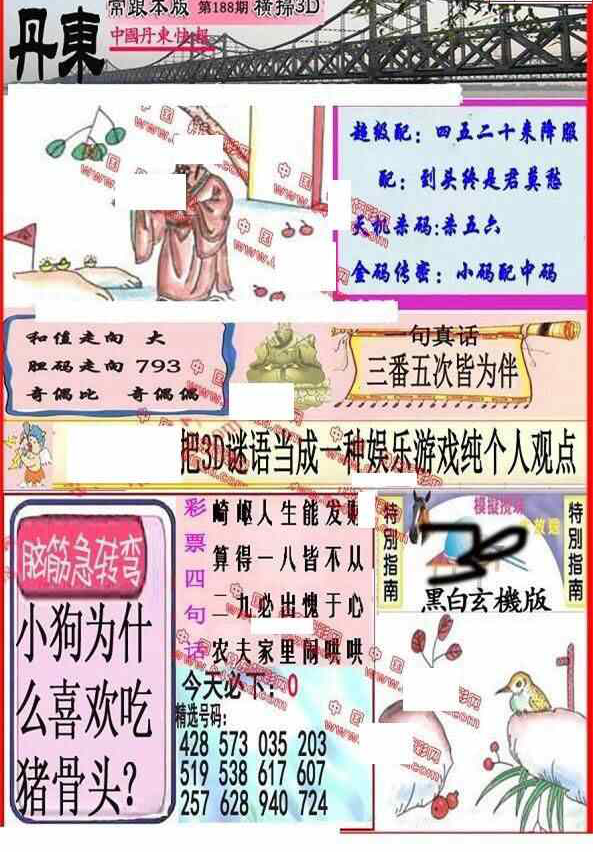 24188期: 福彩3D丹东全图分析