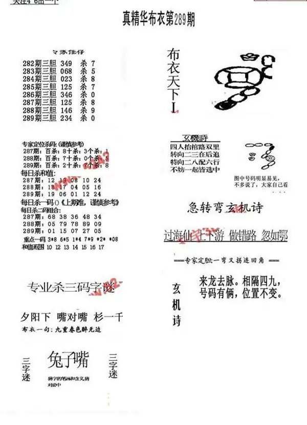 25289期: 福彩3D全套图版参考