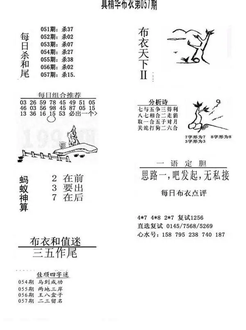 26057期: 福彩3D全套图版参考