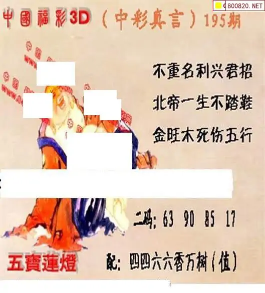 25195期: 福彩3D丹东全图分析