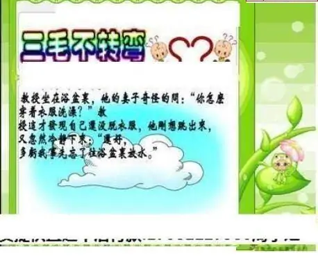 25083期: 三毛3D精品图谜