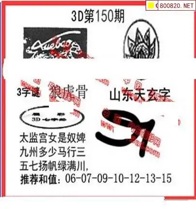 25150期: 福彩3D丹东全图分析