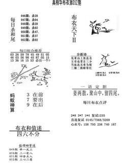 26052期: 福彩3D全套图版参考