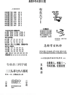 26063期: 福彩3D全套图版参考