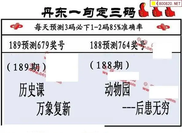 25189期: 福彩3D丹东全图分析