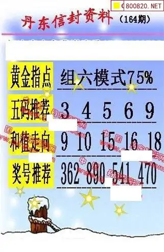 25164期: 福彩3D丹东全图分析