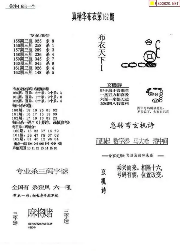 25162期: 福彩3D全套图版参考