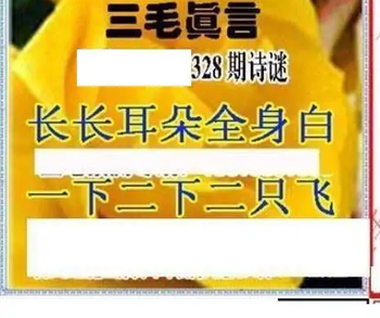 25328期: 三毛3D精品图谜