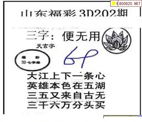 25202期: 三毛3D精品图谜