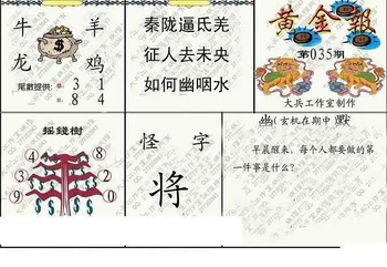 26035期: 大兵福彩3D黄金报图版