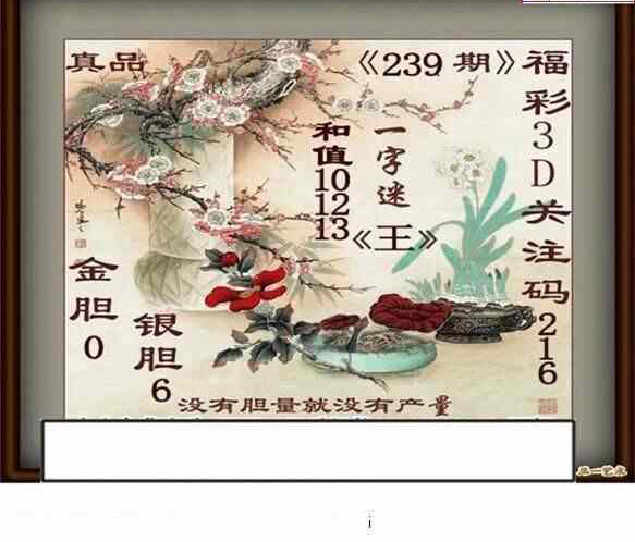 24239期: 白老3D杀码图版