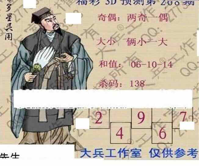 24268期: 大兵福彩3D黄金报图版