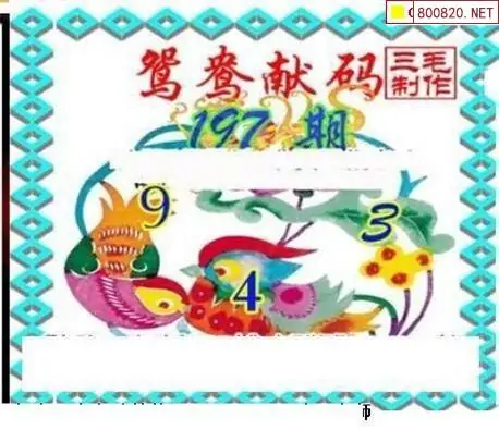 25197期: 三毛3D精品图谜