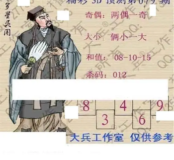 26079期: 大兵福彩3D黄金报图版