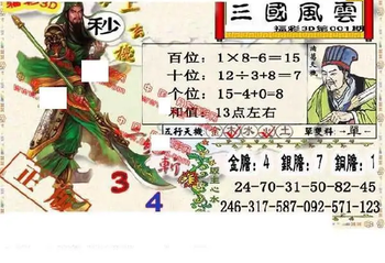26001期: 福彩3D丹东全图分析