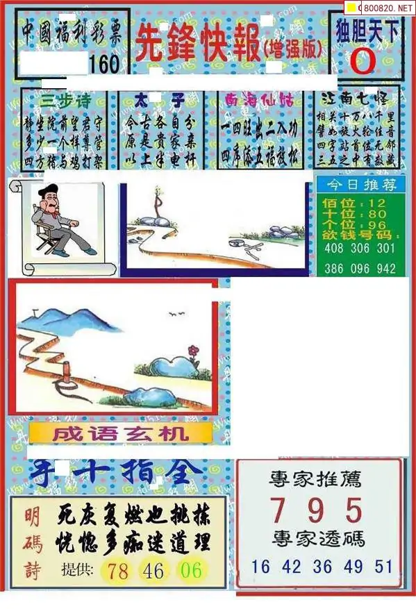 25160期: 福彩3D丹东全图分析