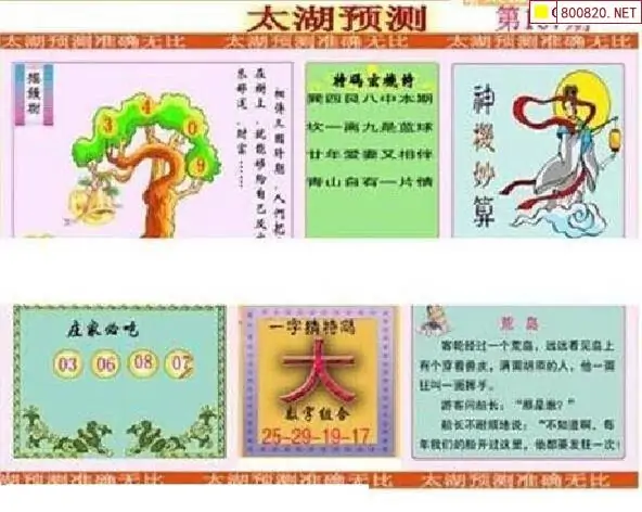 25167期: 太湖图福彩3D精品预测