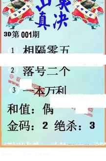 26001期: 福彩3D丹东全图分析