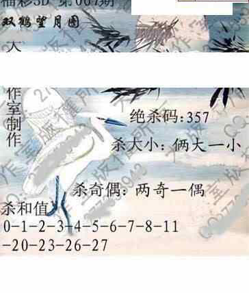 24067期: 大兵福彩3D黄金报图版