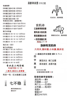 26092期: 福彩3D全套图版参考