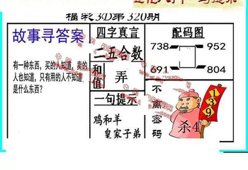 25320期: 福彩3D丹东全图分析