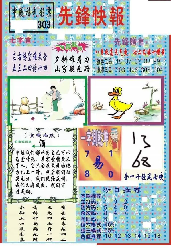 25303期: 福彩3D丹东全图分析