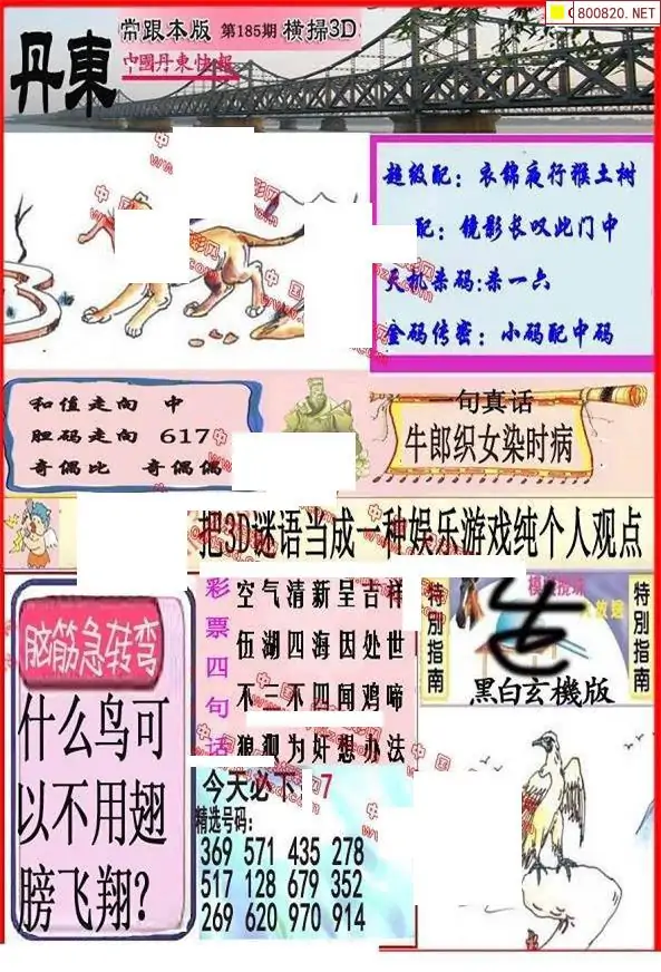 25185期: 福彩3D丹东全图分析