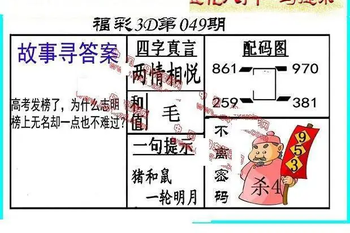 26049期: 福彩3D丹东全图分析