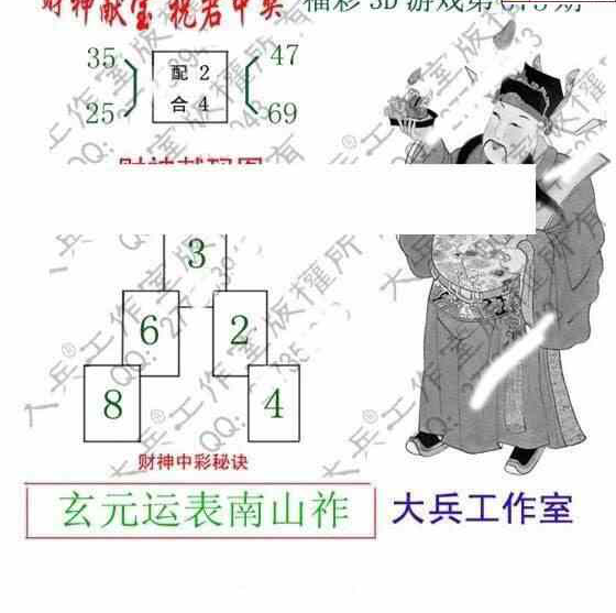 24073期: 大兵福彩3D黄金报图版