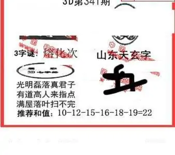 25341期: 福彩3D丹东全图分析