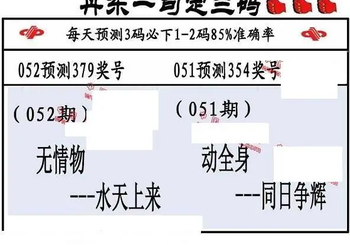 26052期: 福彩3D丹东全图分析