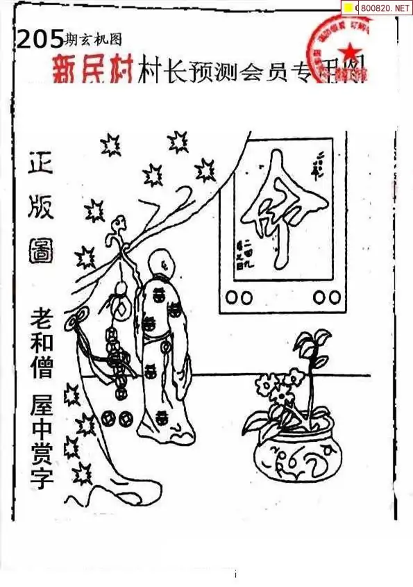 25205期: 老村长福彩3D天天图谜