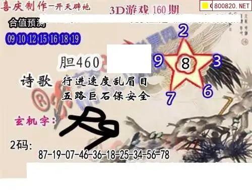 25160期: 白老3D杀码图版