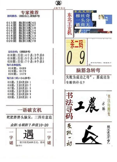 26020期: 福彩3D全套图版参考