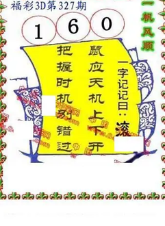 25327期: 福彩3D丹东全图分析